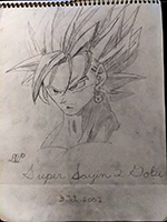 A sketch of Super Saiyan 2 Goku I drew at the age of 11 from October 3rd, 2002.